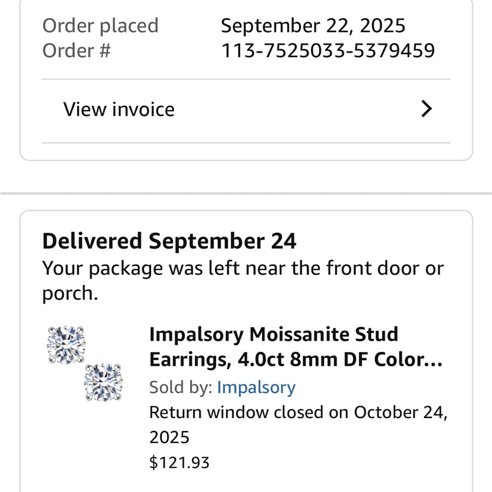 Impalosry Moissanite Stud Earrings - Silver